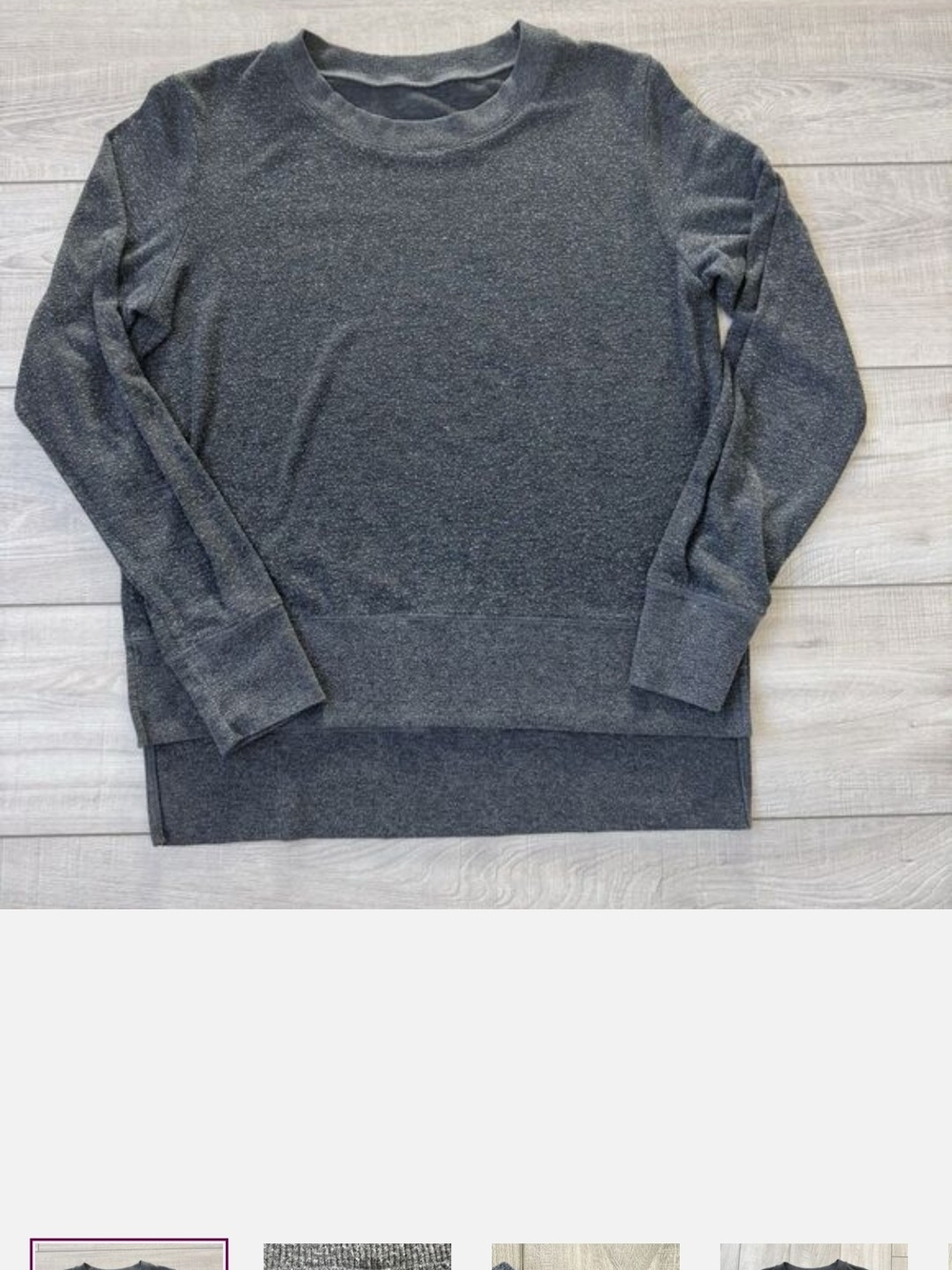 ALO Yoga Women's Dark Charcoal Crewneck Sweatshirt Like New
